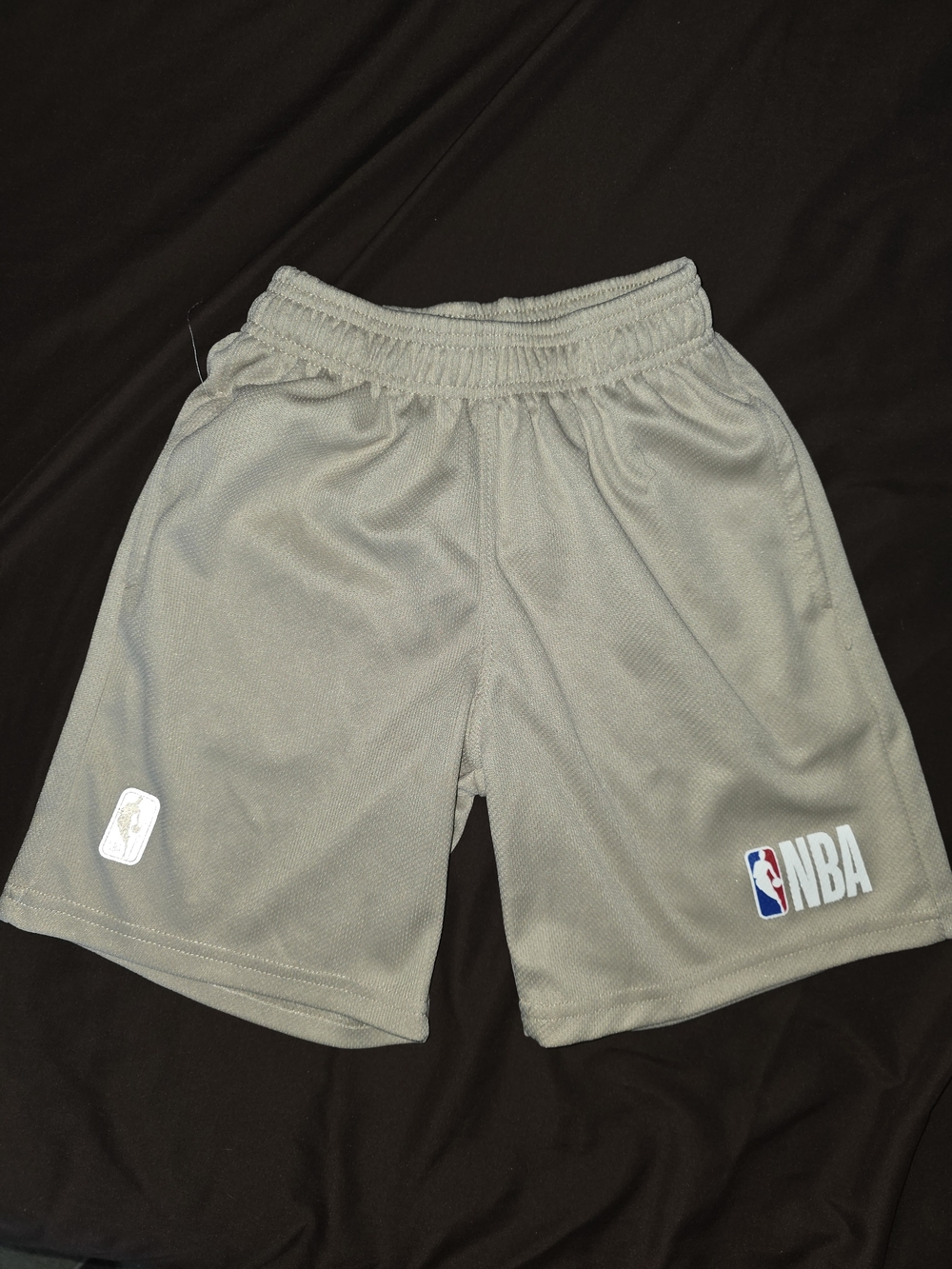 NBA Light Gray Mesh Kids Shorts with Logo